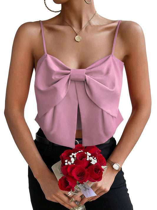 Camisole Belly-covering Bow Women's Top