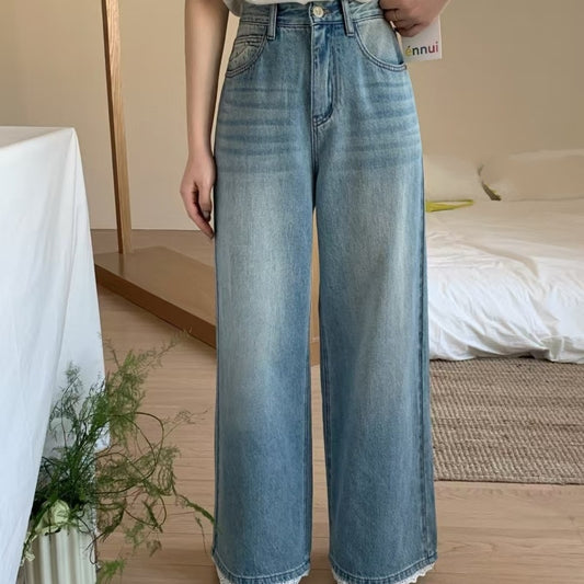 Fashion Casual All-matching Straight Jeans