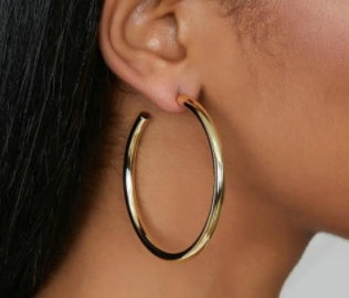 Gold Chunky Hoop Earrings