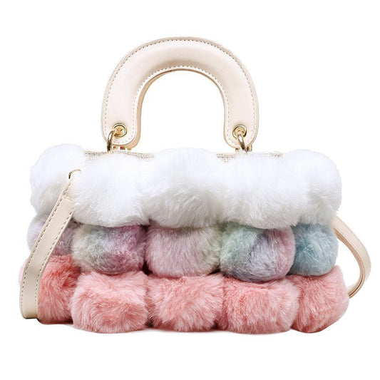 Plush Handbags Winter Plush Shoulder Bag Handbag Trend Messenger Bag