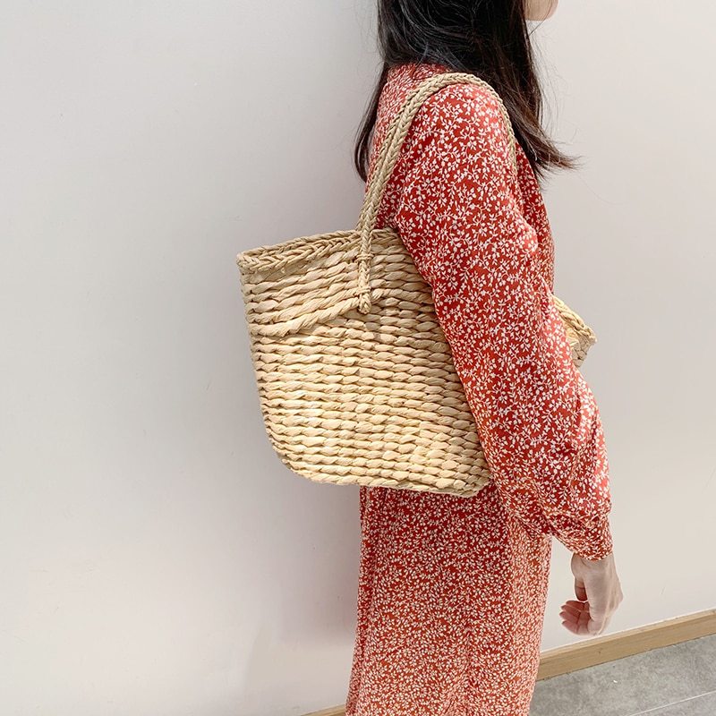 Fashion Rattan Women Handbags Wicker Lady Bag