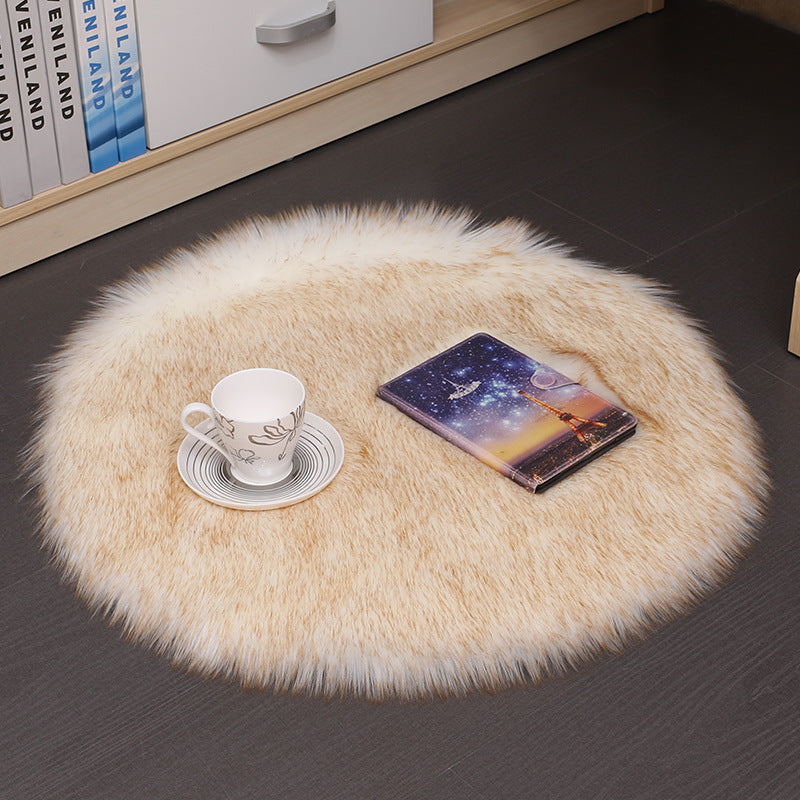 Plush Carpet Floor Mats Household Floor Mats  Wool Round