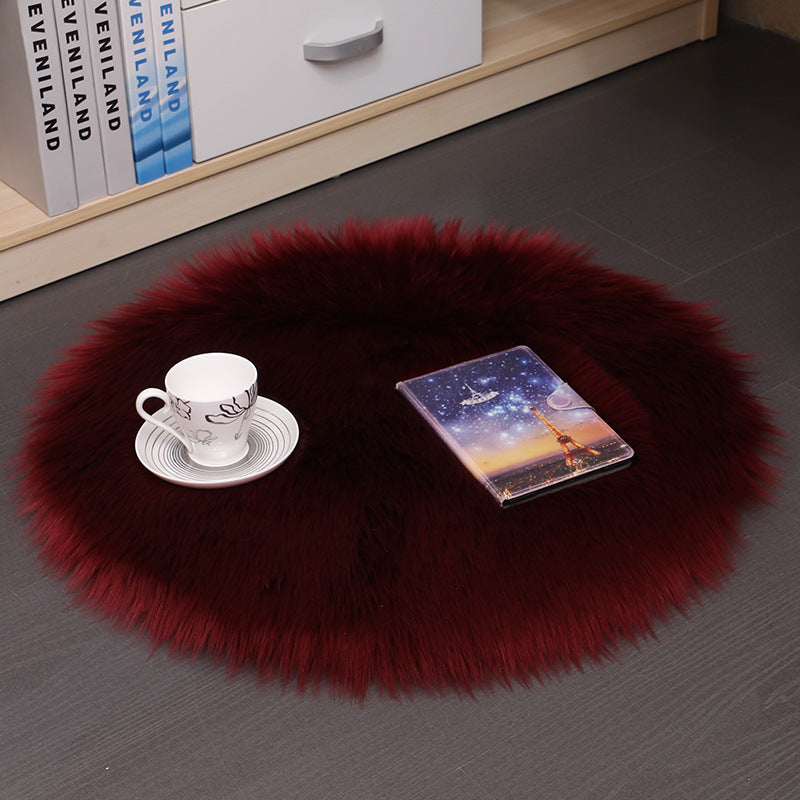 Plush Carpet Floor Mats Household Floor Mats  Wool Round