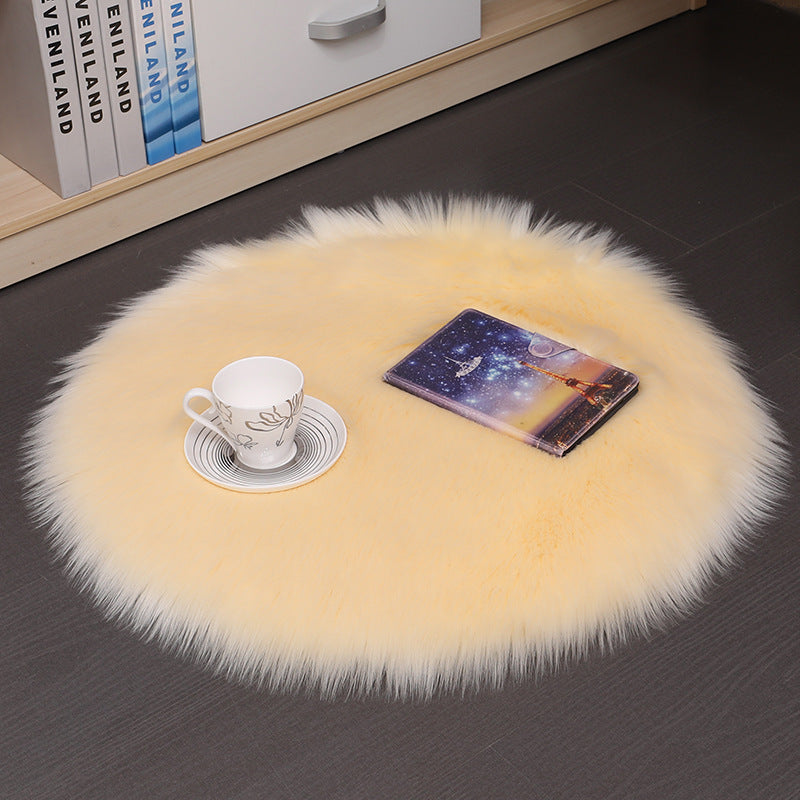 Plush Carpet Floor Mats Household Floor Mats  Wool Round