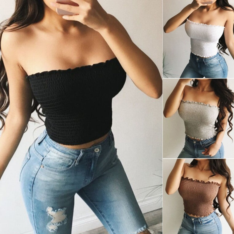 Sexy Summer Women Sleeveless Crop Top