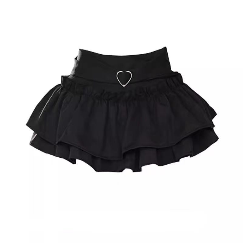 Puffy A-line Skirt Slimming Short Skirt