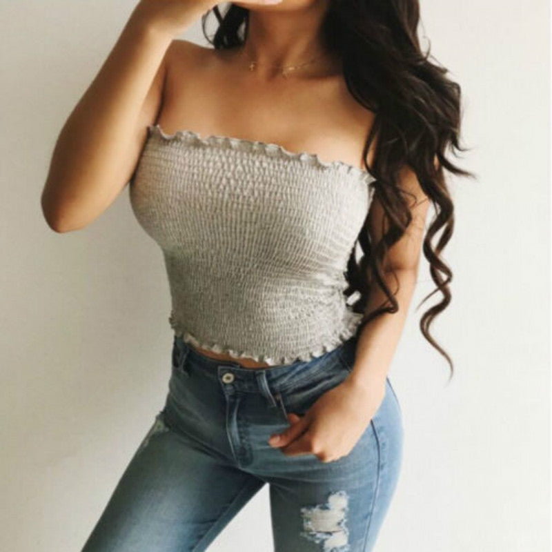 Sexy Summer Women Sleeveless Crop Top