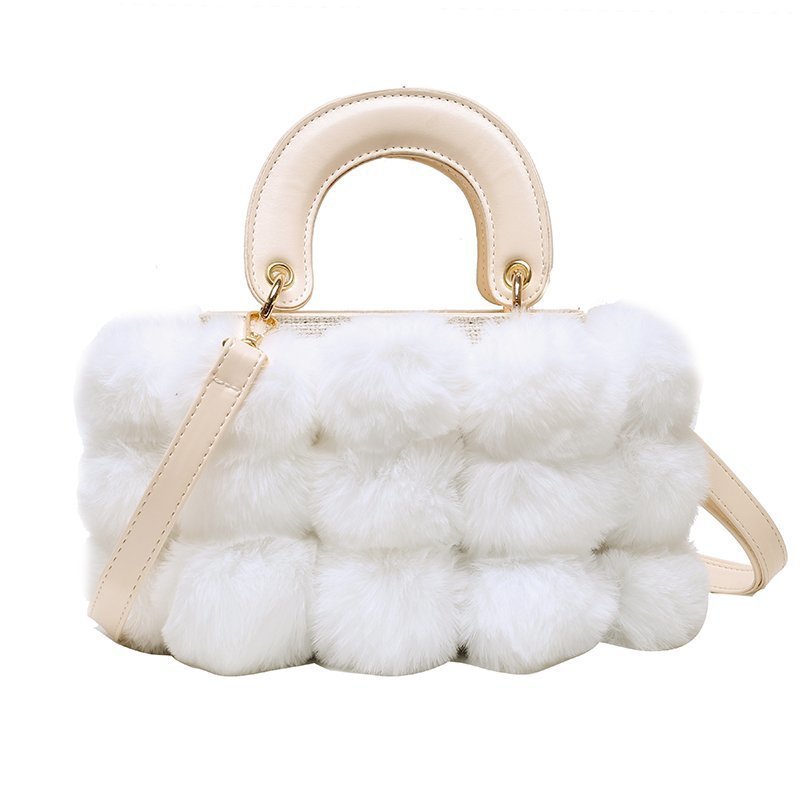 Plush Handbags Winter Plush Shoulder Bag Handbag Trend Messenger Bag