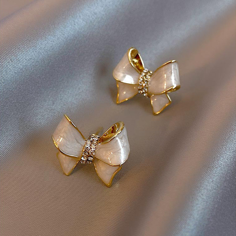 Fashion Bow Stud Earrings Women