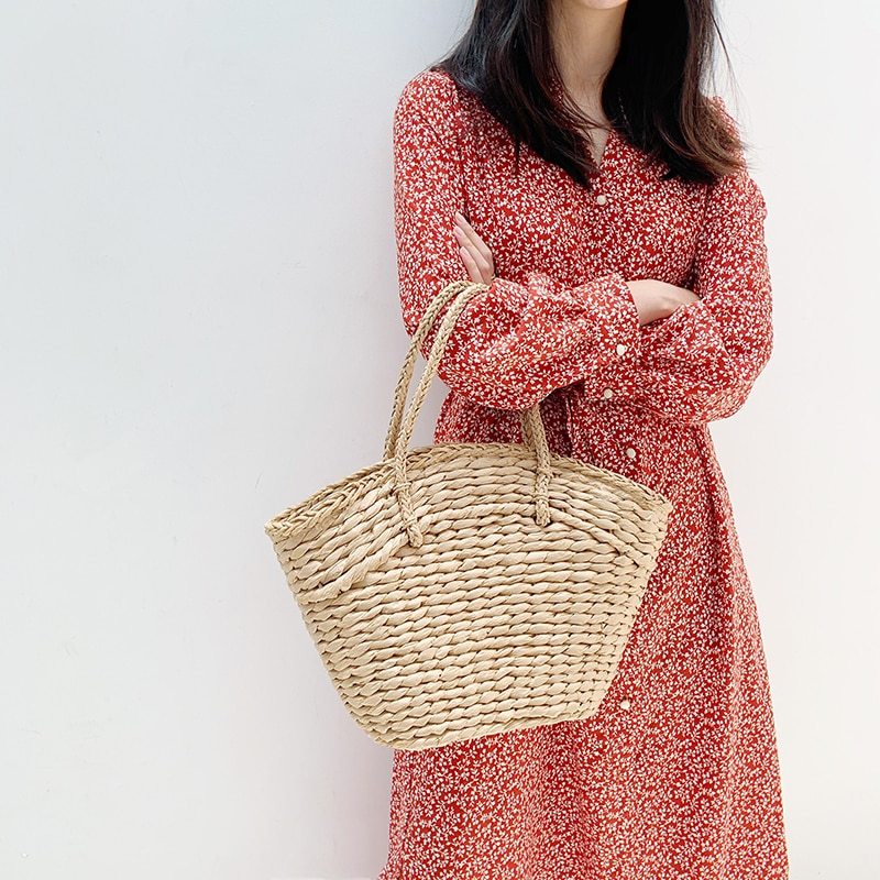 Fashion Rattan Women Handbags Wicker Lady Bag