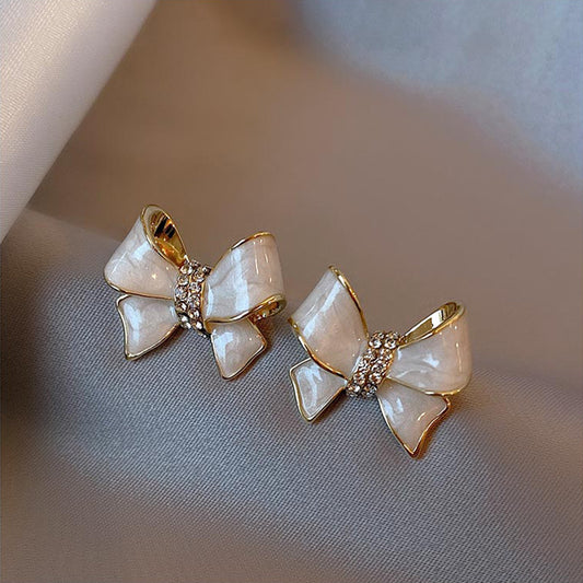 Fashion Bow Stud Earrings Women