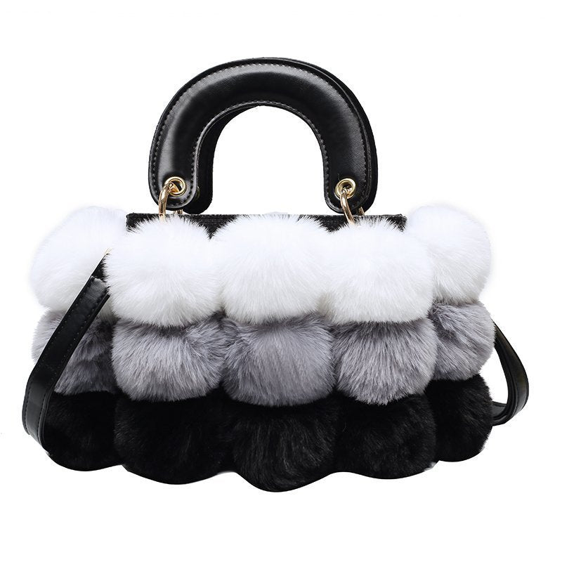 Plush Handbags Winter Plush Shoulder Bag Handbag Trend Messenger Bag