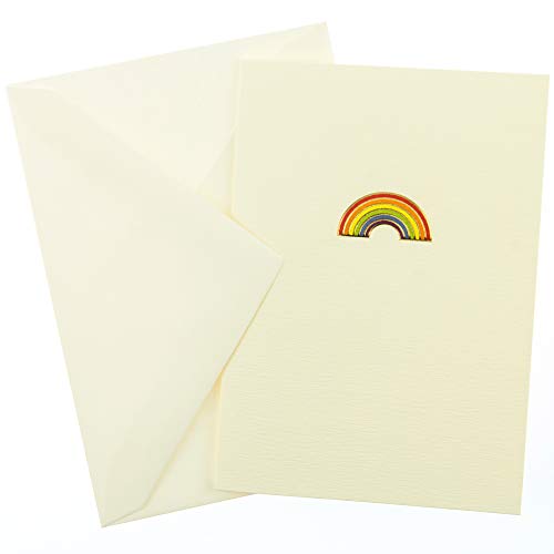 Graphique Smiley Face Notecards – 10 Gold Foil Emoji Cards with Envelopes (3.25" x 4.75")