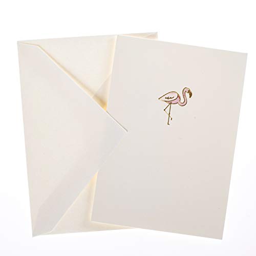 Graphique Smiley Face Notecards – 10 Gold Foil Emoji Cards with Envelopes (3.25" x 4.75")