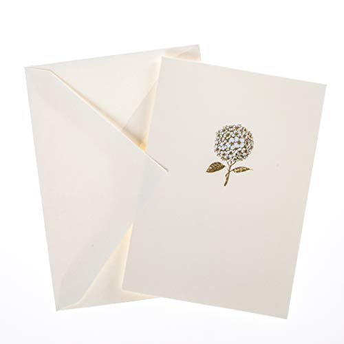 Graphique Smiley Face Notecards – 10 Gold Foil Emoji Cards with Envelopes (3.25" x 4.75")