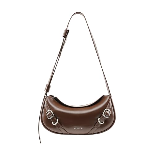 Small Shoulder Purse Leather Crossbody Bag - Adjustable Straps