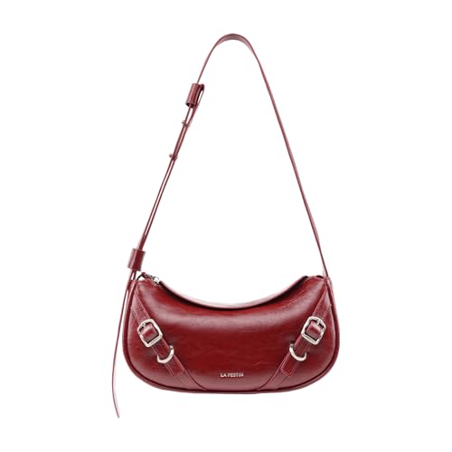 Small Shoulder Purse Leather Crossbody Bag - Adjustable Straps