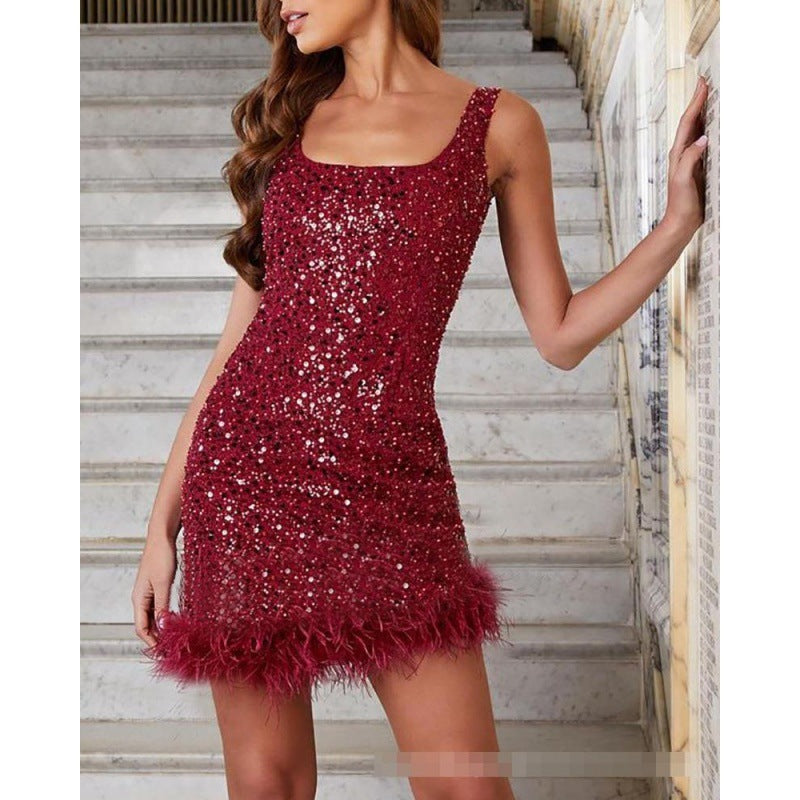 Dress Temperament Sling Sequin Tassels