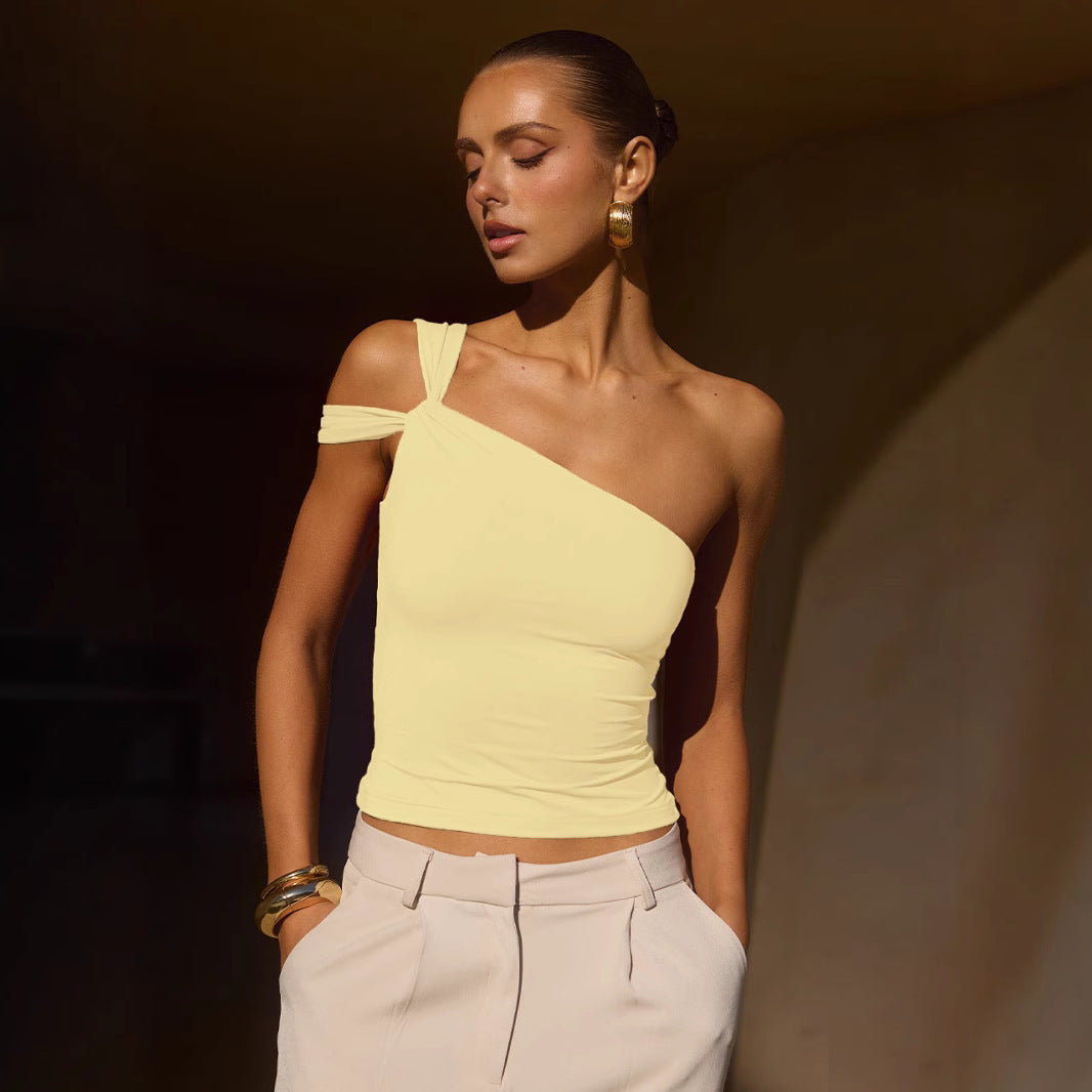 Fashion Women's Wear Irregular Design Tube Top