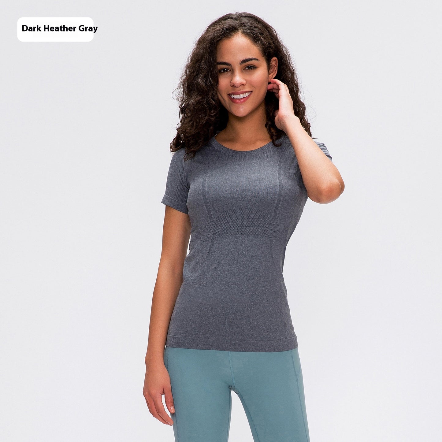 Women's Short Sleeve Round Neck Sports Running Fitness Top