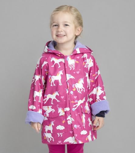 Hatley Girls' Button-up Printed Rain Jacket