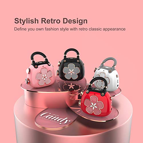 Retro Candy Cute Bluetooth Speaker, Mini Portable with Mighty Sound