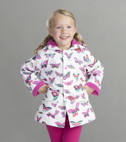 Hatley Girls' Button-up Printed Rain Jacket