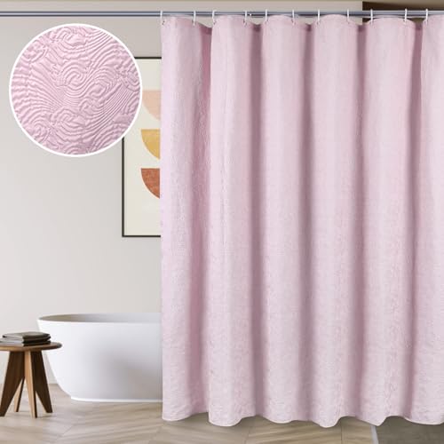 Modern Cute Shower Curtain -Fabric Shower Curtains Wave Pattern 72" X 72" Long