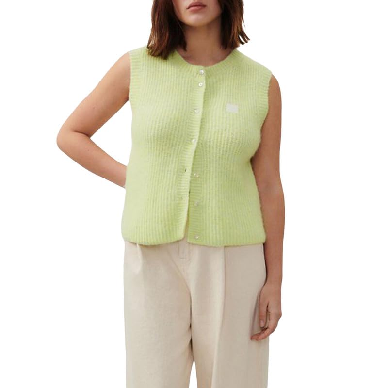 Women Y2k Knit Top Button Down Sweater - Solid Color Crochet Cardigan Top Streetwear