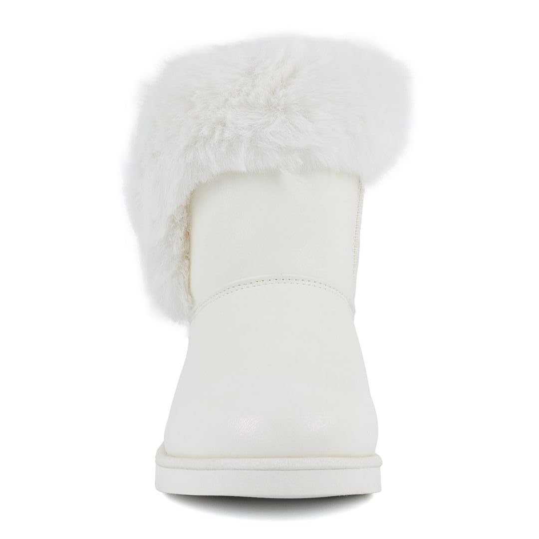 Juicy Couture Women's Slip-On Winter Snow Boots – Warm, Insulated Fashion Booties with Faux Fur Lining