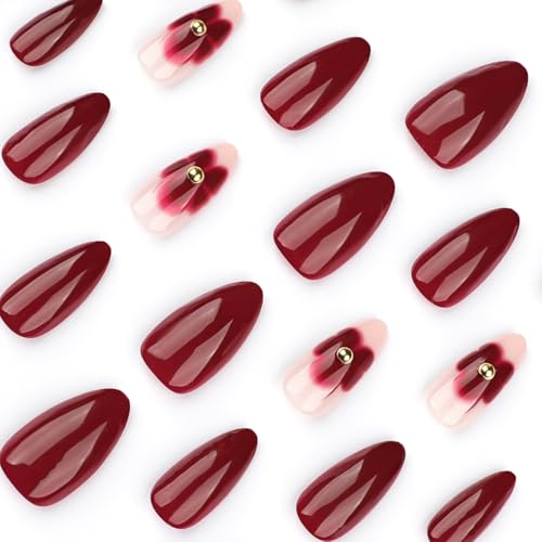 Press on Nails Ballerina Rhinestones Fake Nails Extra Long Stiletto Acrylic Nails Glossy Artificial Glue on Nails for Women