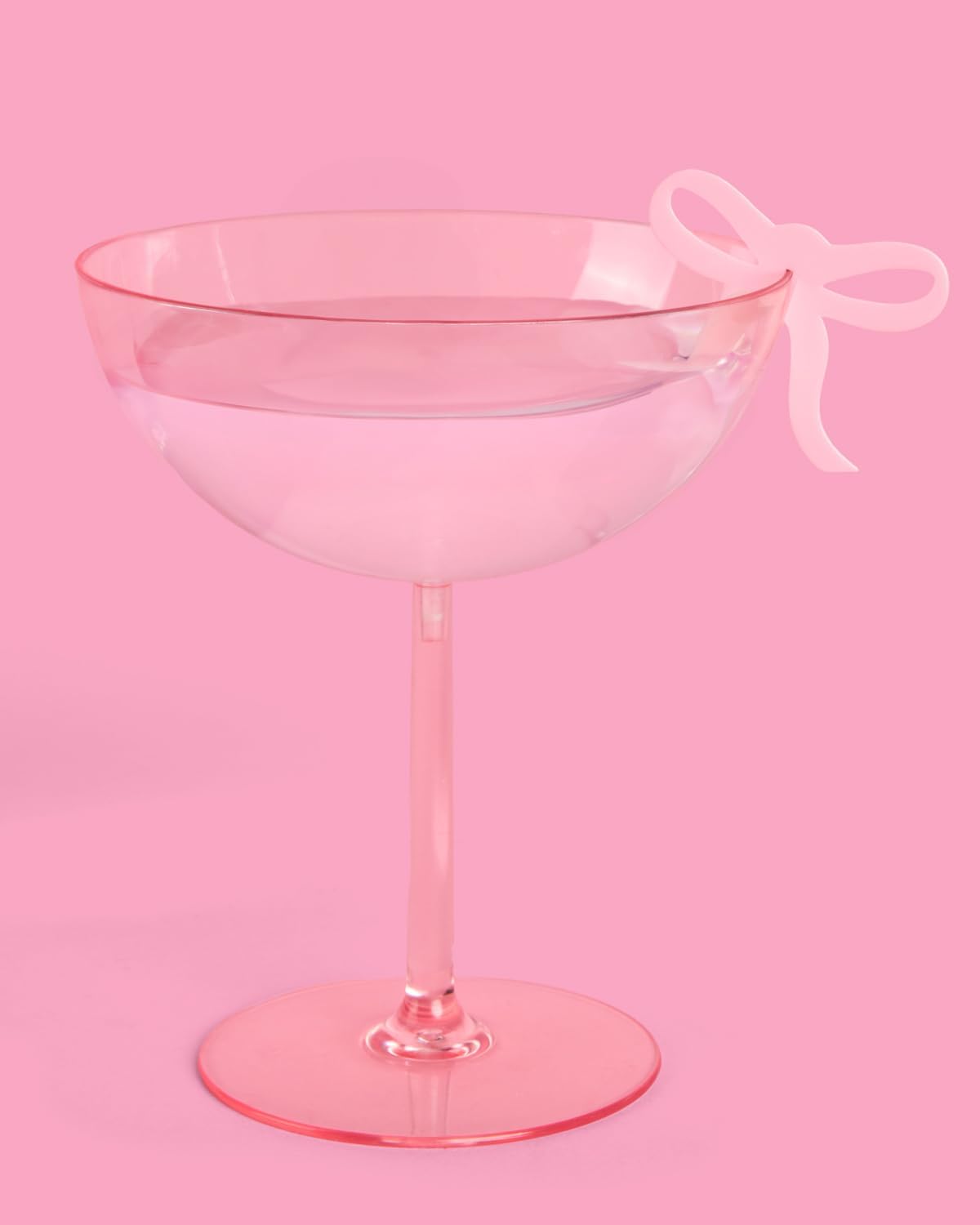 Pink Coquette Bow Drink Markers - 8 count, 2"