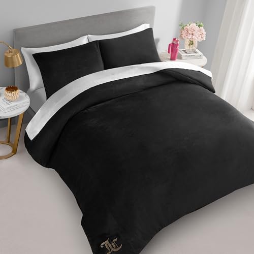 Juicy Couture Solid Velour 3-Piece King Comforter Set – Luxurious Bedding Ensemble