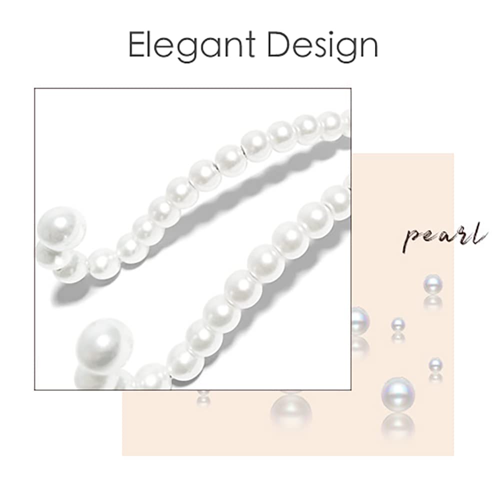 Elegant Pearl Car Seat Headrest Hook Hanger Universal for Purses