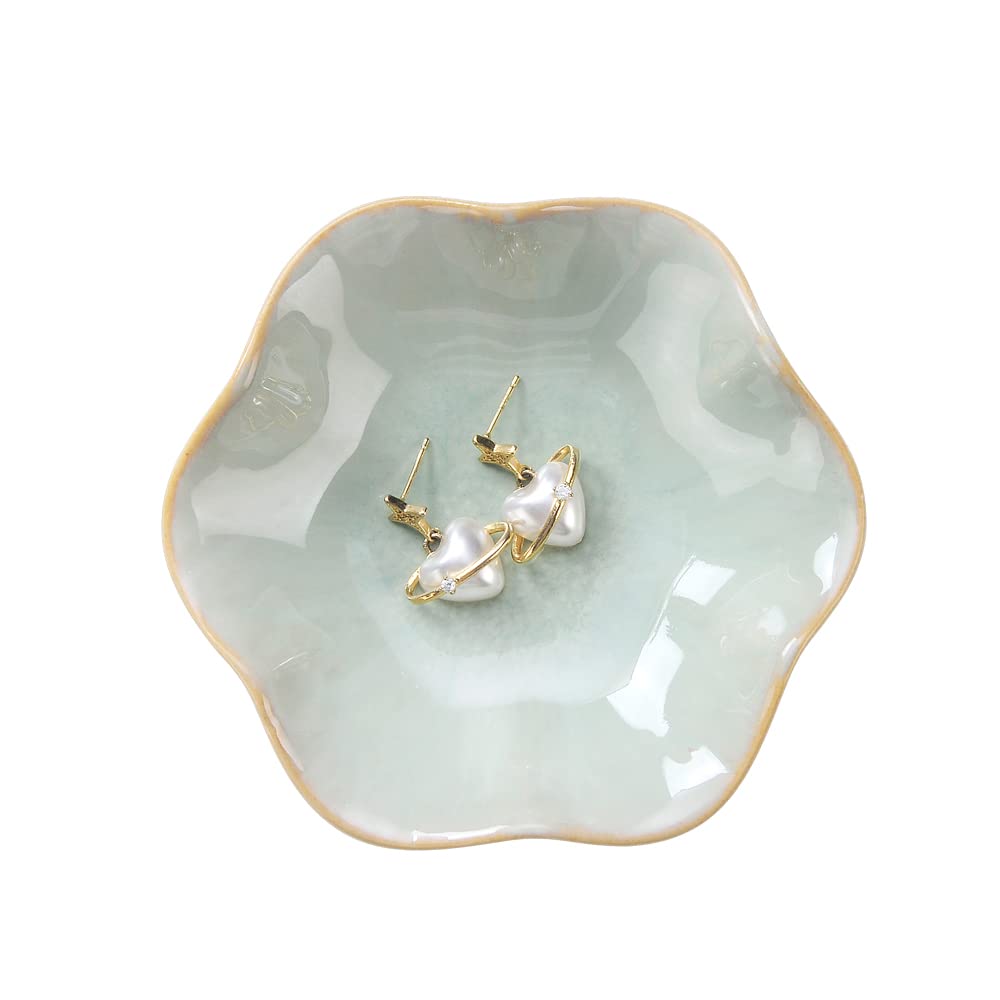 Ceramic Trinket Tray – Decorative Jewelry Dish for Rings, Keys, and Accessories