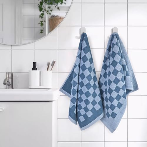 Checkered Soft Cotton Hand Towels 4 Pack Lightweight Absorbent Towels 29x13 Inches