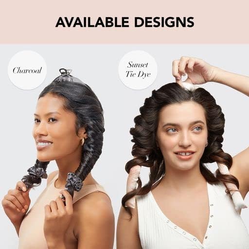 Satin Heatless Hair Curler Set - Heatless Curls Overnight, Hair Rollers for Soft Curls & Frizz-Free Styling, No Heat Curlers to Sleep in, Curling Rod Headband