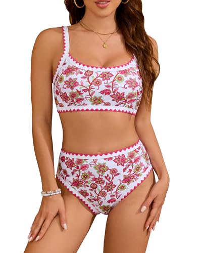 High-Waisted Bikini Set – 2-Piece Tummy Control Swimsuit