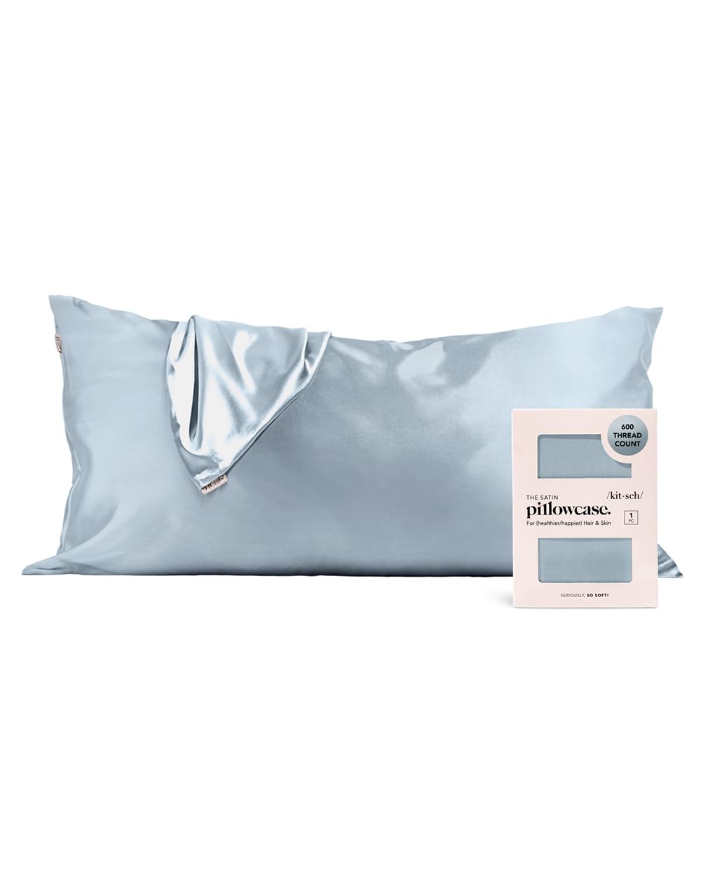 Satin Pillowcase with Zipper Standard Size 19"x26"