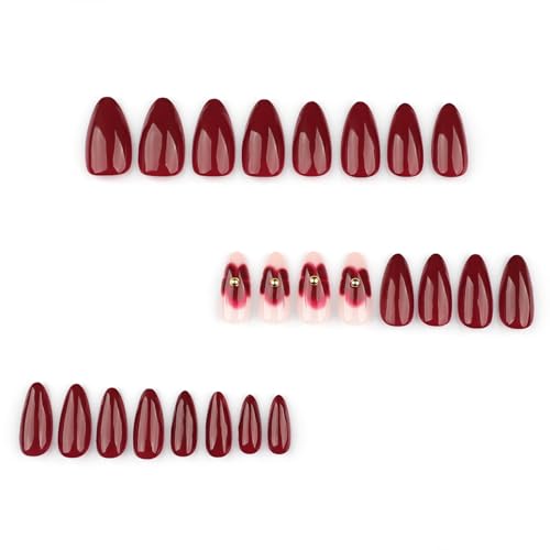 Press on Nails Ballerina Rhinestones Fake Nails Extra Long Stiletto Acrylic Nails Glossy Artificial Glue on Nails for Women