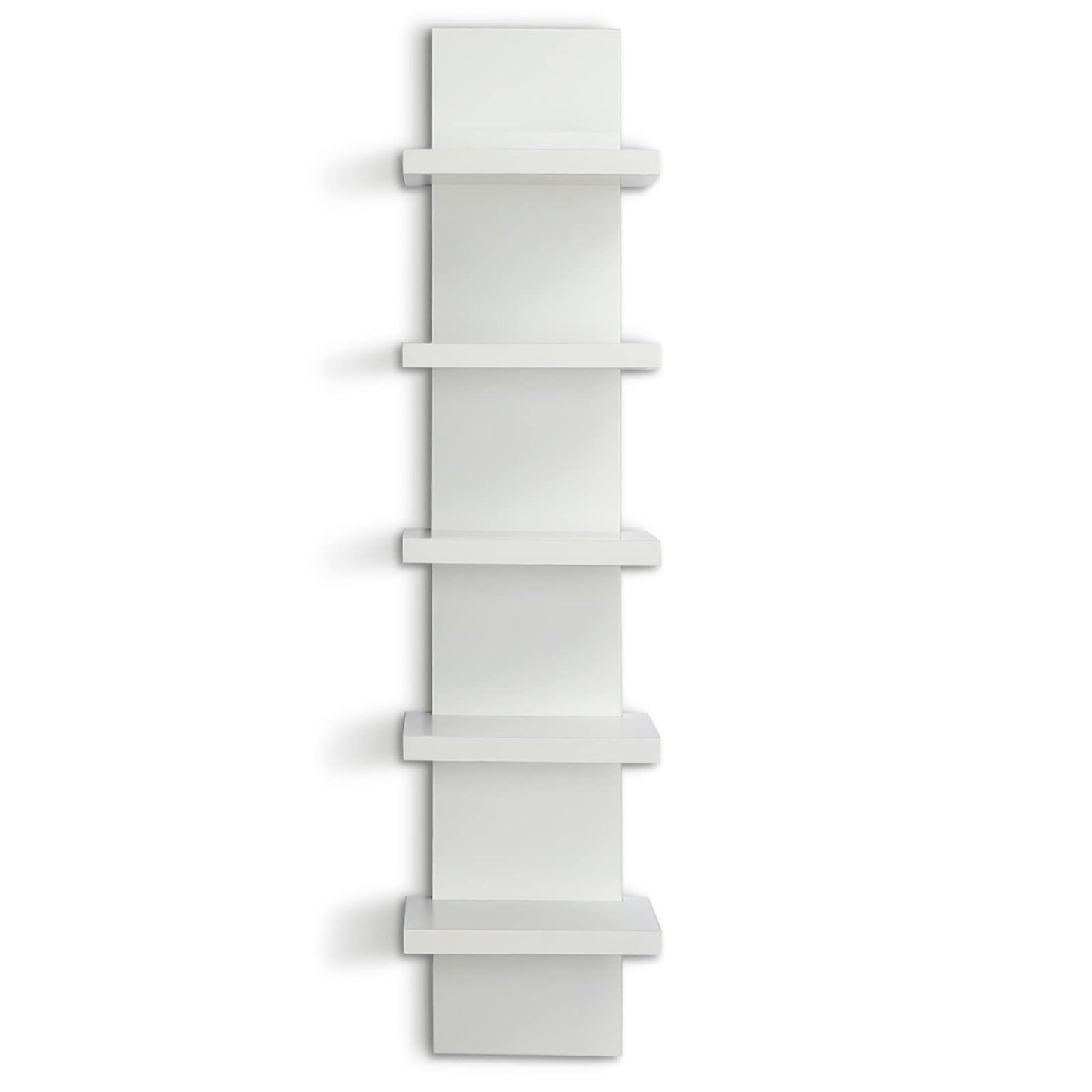 Vertical 5-Tier Wall Shelf Floating Storage Organizer for Bedroom & Living Room