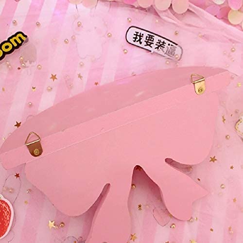 Kawaii Wood Floating Shelf Pink Room Decor