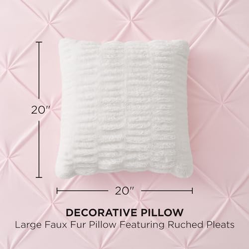 Juicy Couture - Decorative Accent Pillow, Velvet Rhinestone Crown, Premium Reversible Throw Pillow