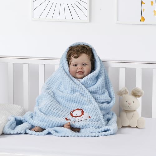 Cute Cozy Fluffy Warm Baby Blanket for Infants Toddlers' Bedding Crib Cot Stroller