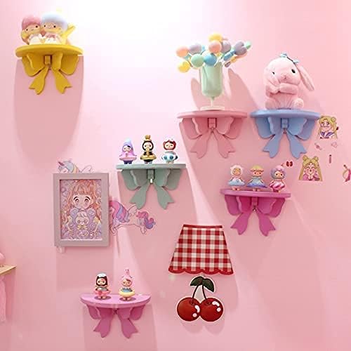 Kawaii Wood Floating Shelf Pink Room Decor