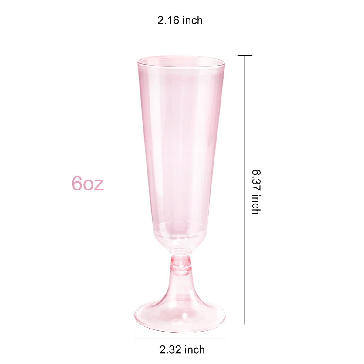 Plastic Champagne Flutes Disposable Glasses