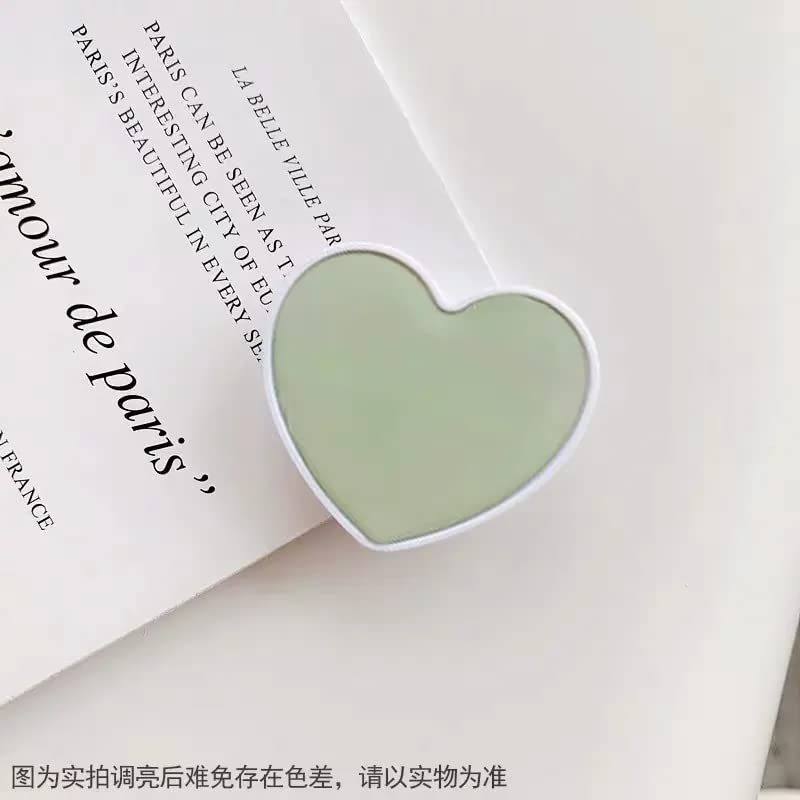 Cute Solid Color Heart Shape Collapsible Mobile Phone Grip Stand Holder for Smartphone Tablet Cell Phone Accessory