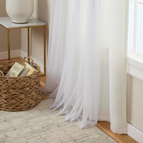 Exclusive Home Catarina Layered Solid Room Darkening Blackout and Sheer Grommet Curtain Panel