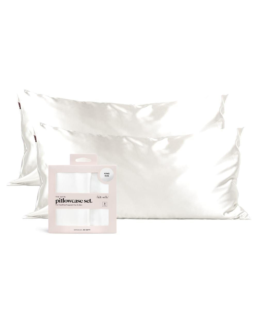 Satin Pillowcase with Zipper Standard Size 19"x26"