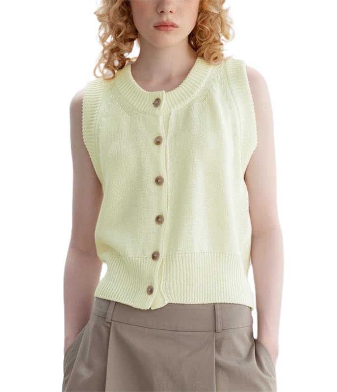 Women Y2k Knit Top Button Down Sweater - Solid Color Crochet Cardigan Top Streetwear